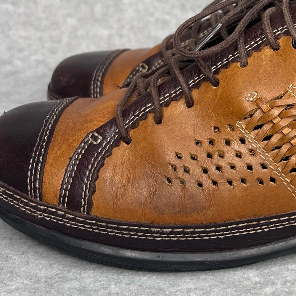 Aetrex Diana Womens Shoes Size 8.0 XW Brown Leather Perforated Cap Toe Comfort - Picture 12 of 12